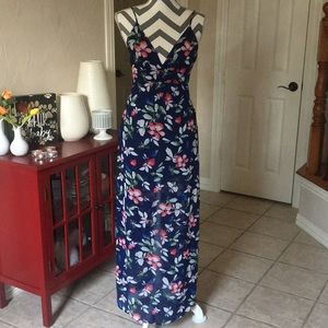 NWT Floral Maxi with Side Cut Outs